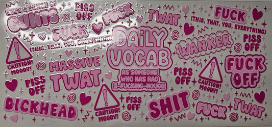 16 oz Wrap Daily Vocab Sayings
