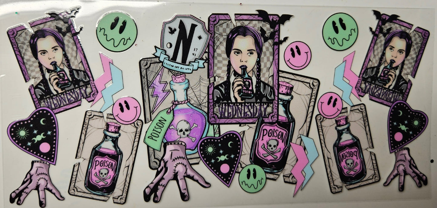 16 oz Wrap Purple and Black Character
