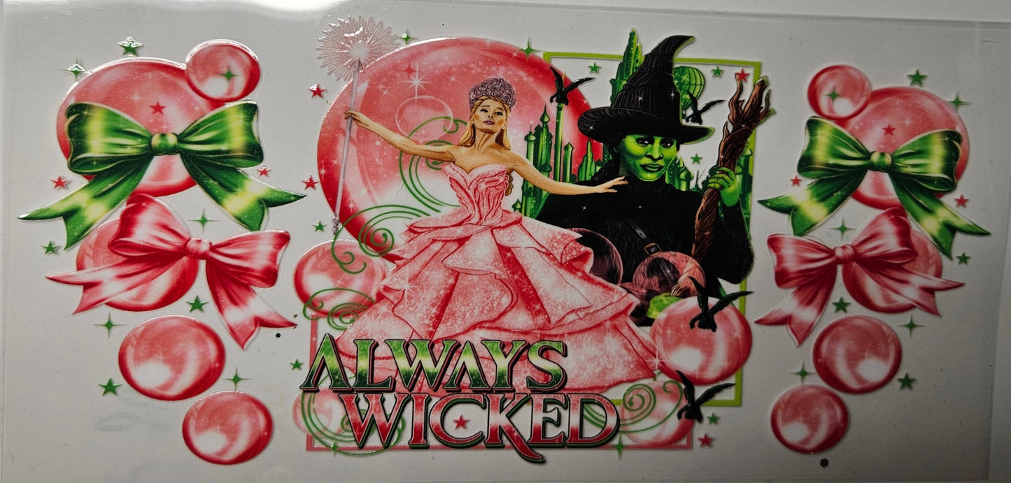 16 oz Wrap Pink/Green Witch Characters
