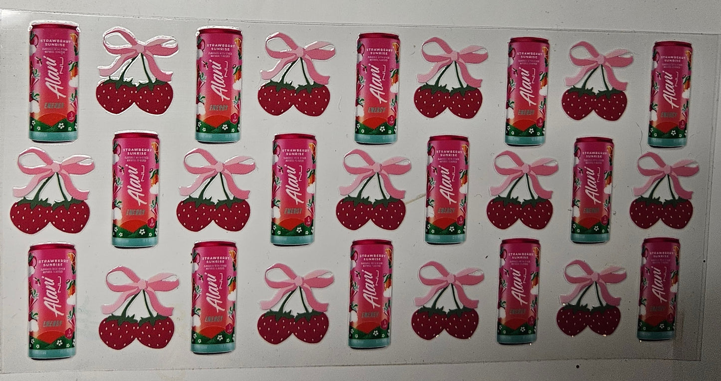 16 oz Wrap Energy Drink W/ Red Cherries