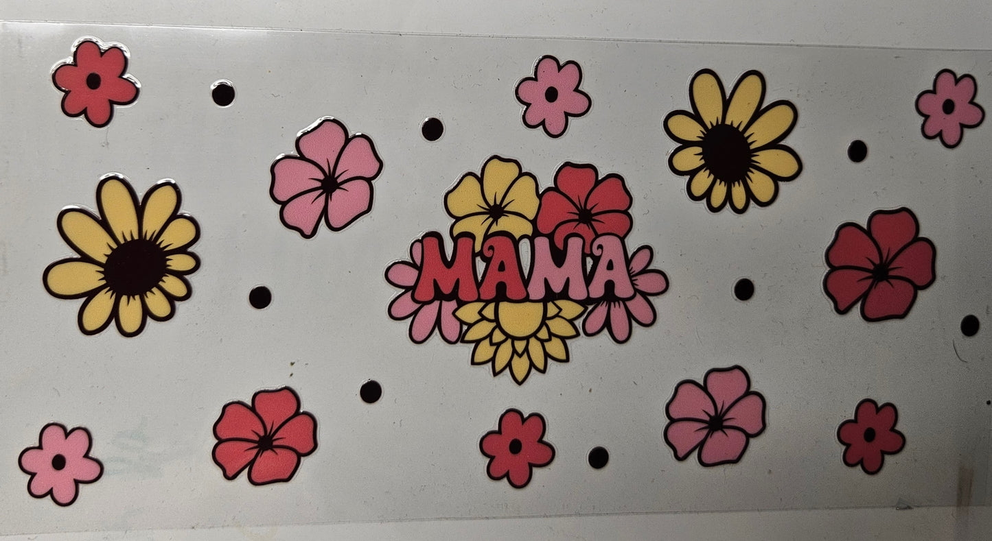 16 oz Wrap Mama W/ Pink and Yellow Flowers