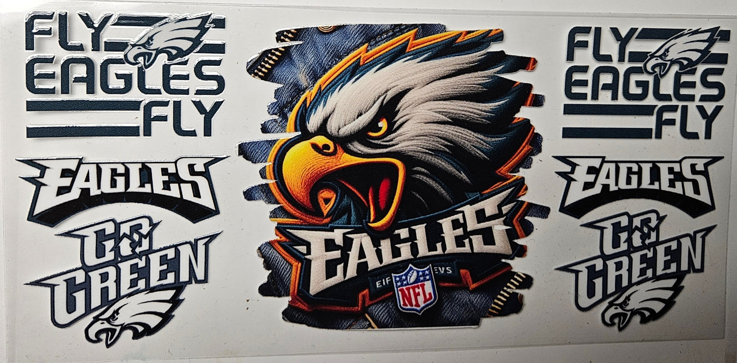 16 oz Wrap Eagles Go Green Football