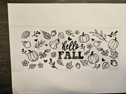 16 oz Wrap Hello Fall No color