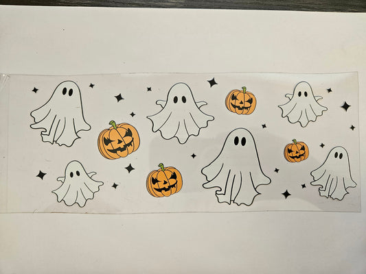 16 oz Wrap Ghosts W/ Pumpkins