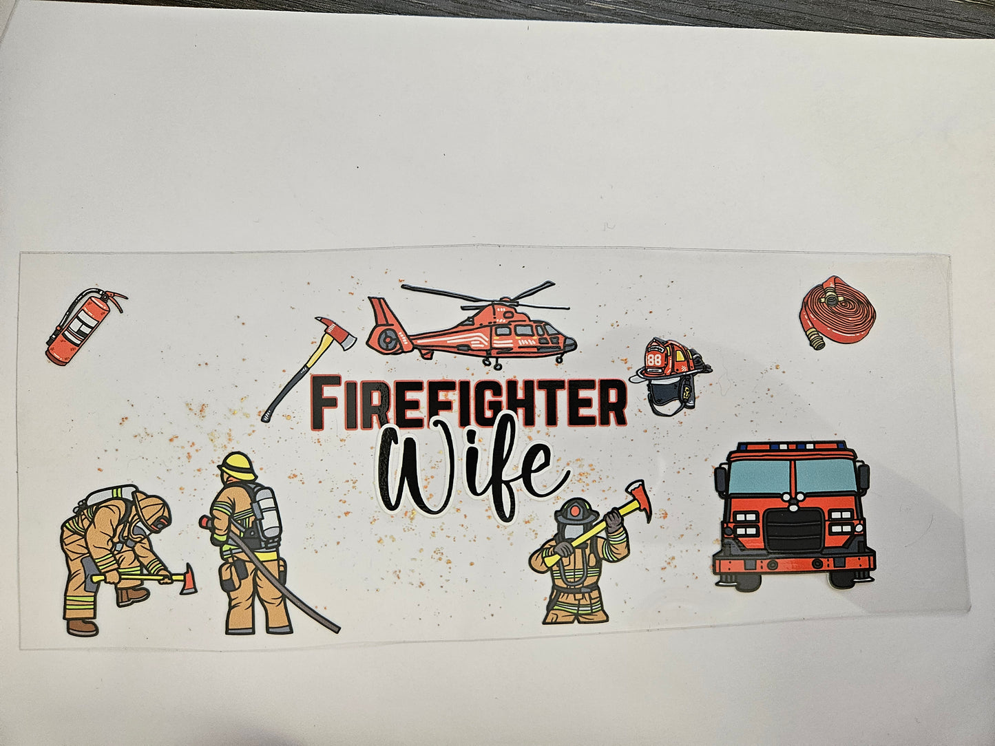 16 oz Wrap Firefighter Wife