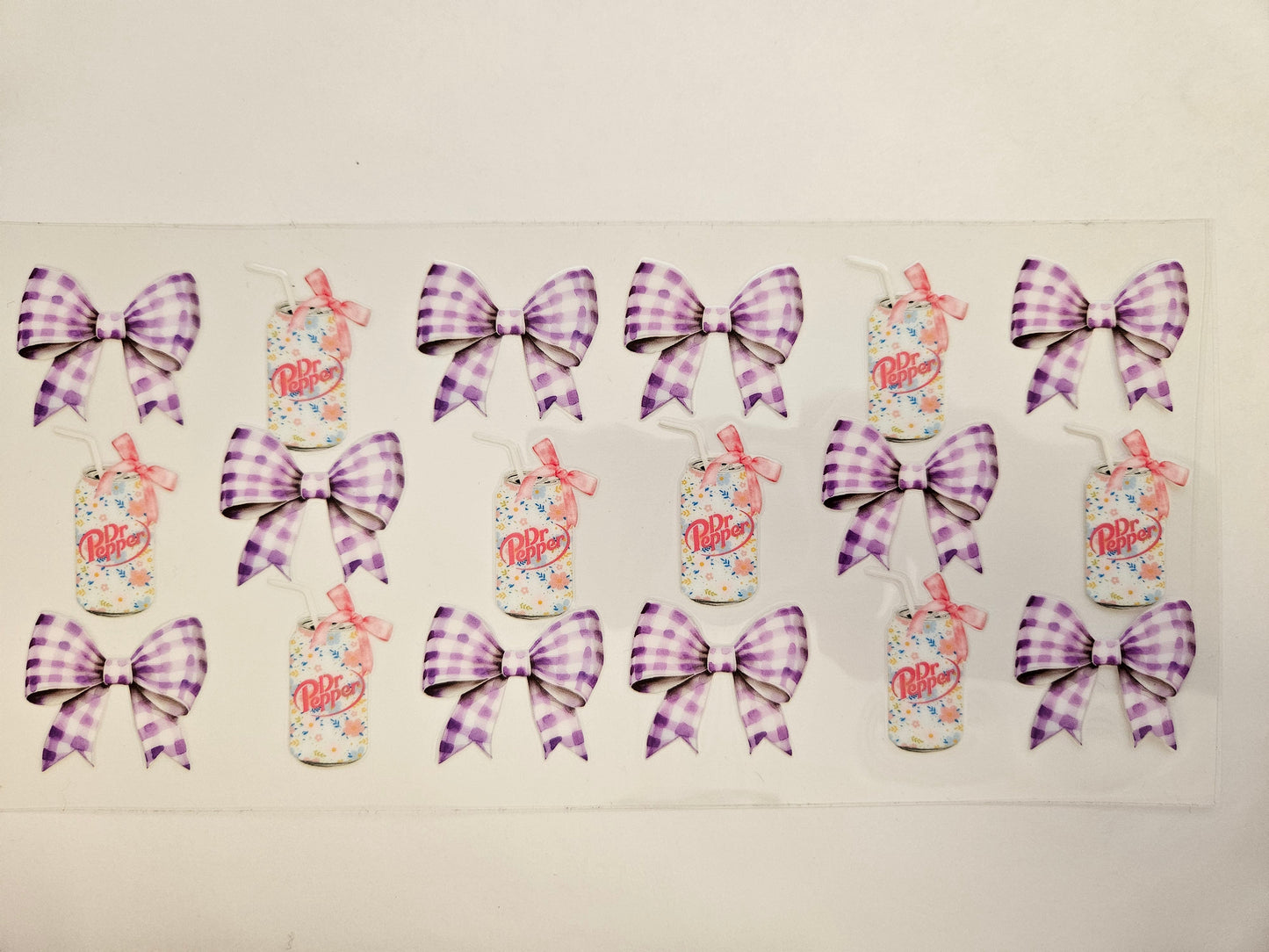 16 oz Wrap Cream Soda with Purple Bows