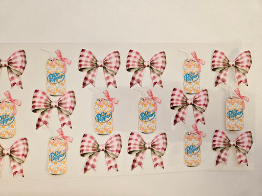 16 oz Wrap Cream Soda W/ Pink Bows