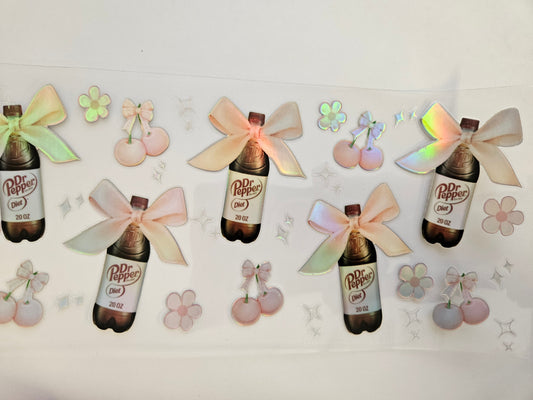 16 oz Wrap  Doc Soda W/ Pink Bows