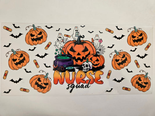16 oz Wrap Halloween Nurse Squad
