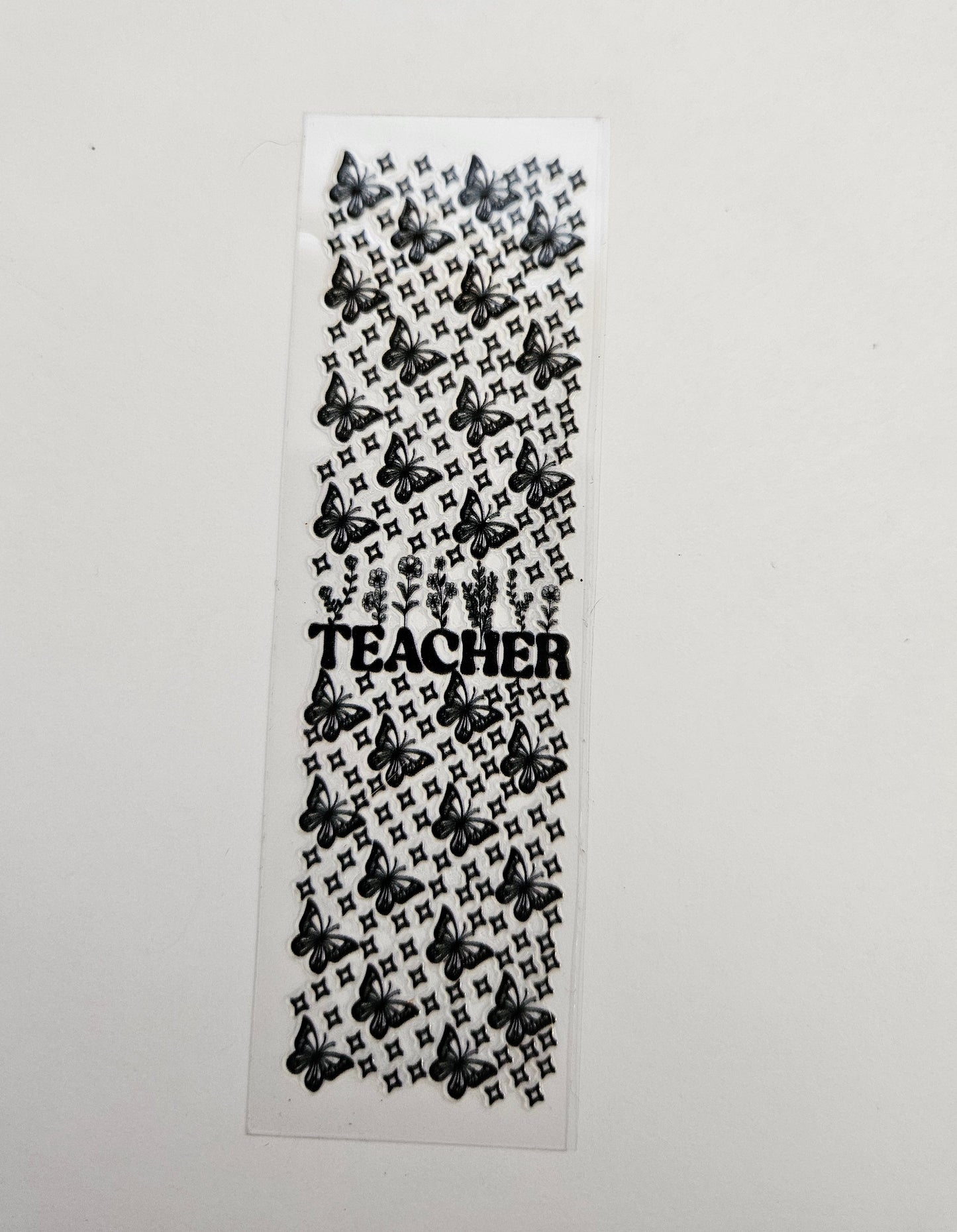 Pen/Bookmark Wrap Black and White Teacher