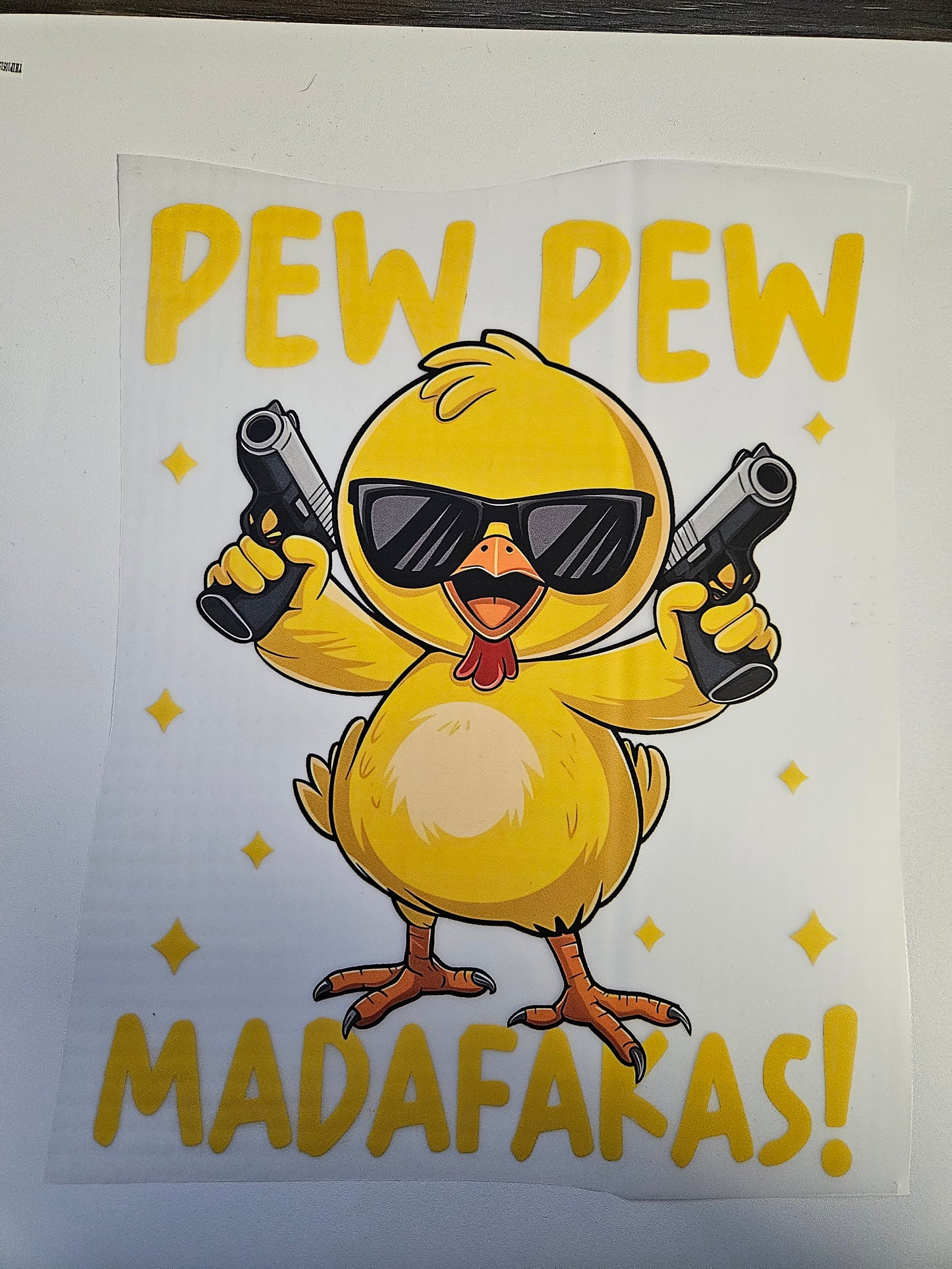 DTF Apparel Pew Pew Chicken