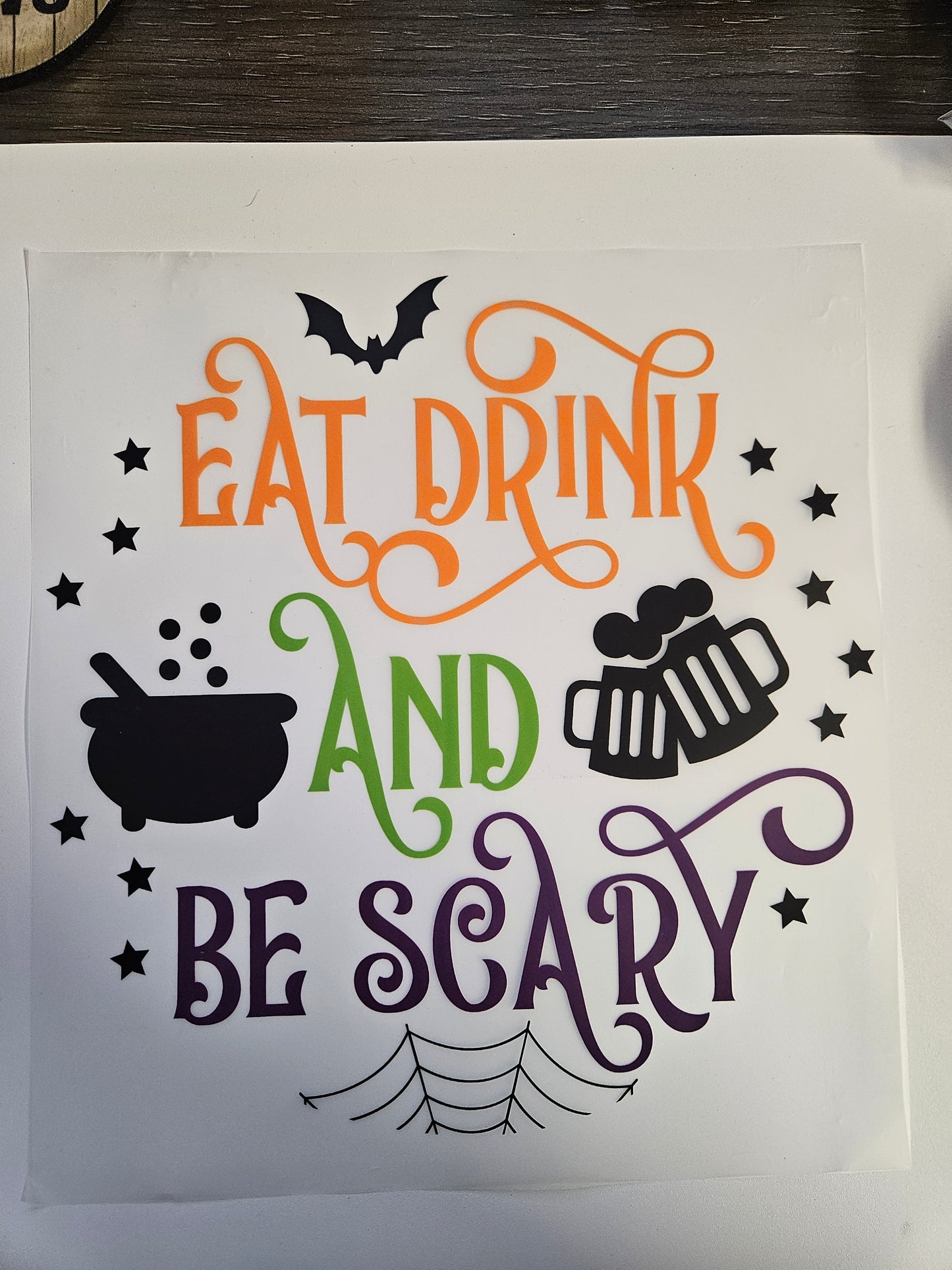 DTF Apparel Eat Drink, and be Scary