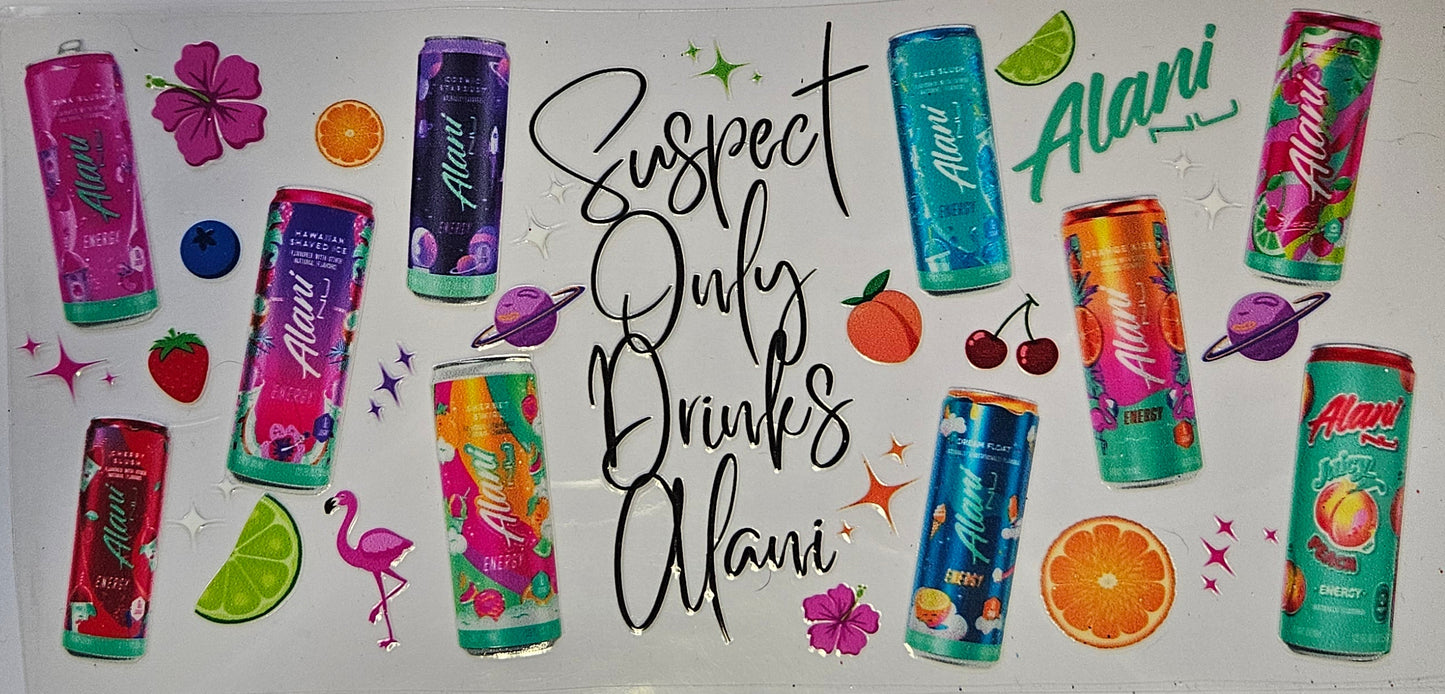 16 oz Wrap Suspect only drinks Alani