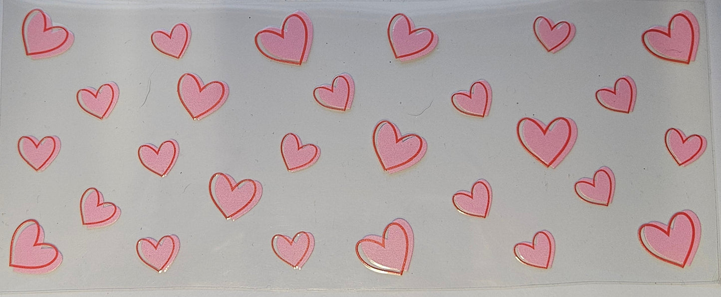 16 oz Wrap Pink Hearts