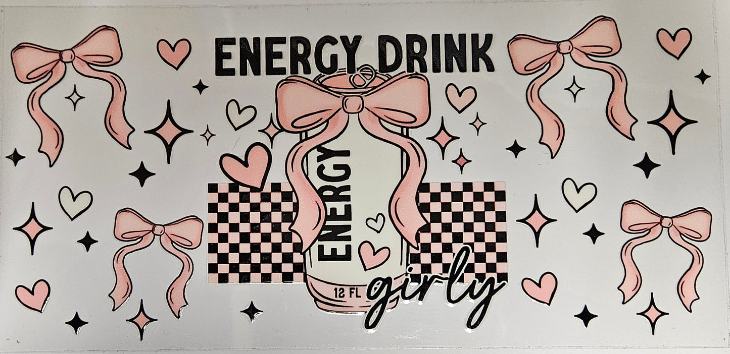 16 oz Wrap Energy Drink Girly
