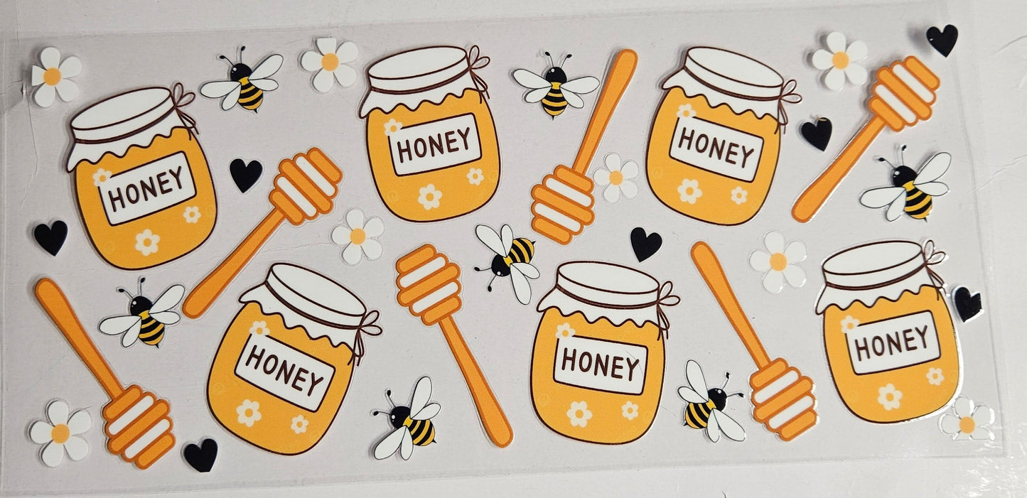 16 oz Wrap Honey Pots W/ Sticks