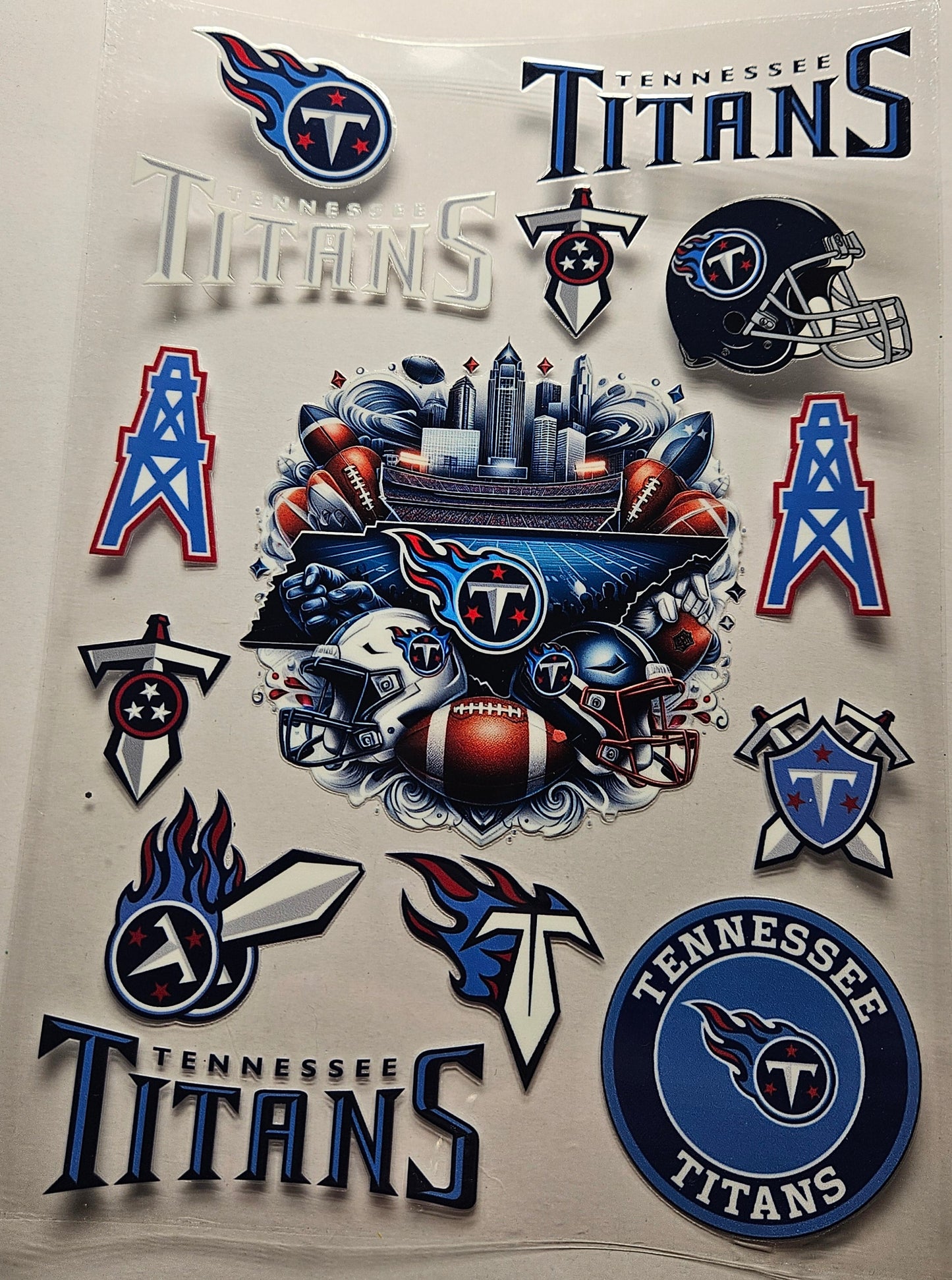 16/20 oz Decal Sheet Titans Football