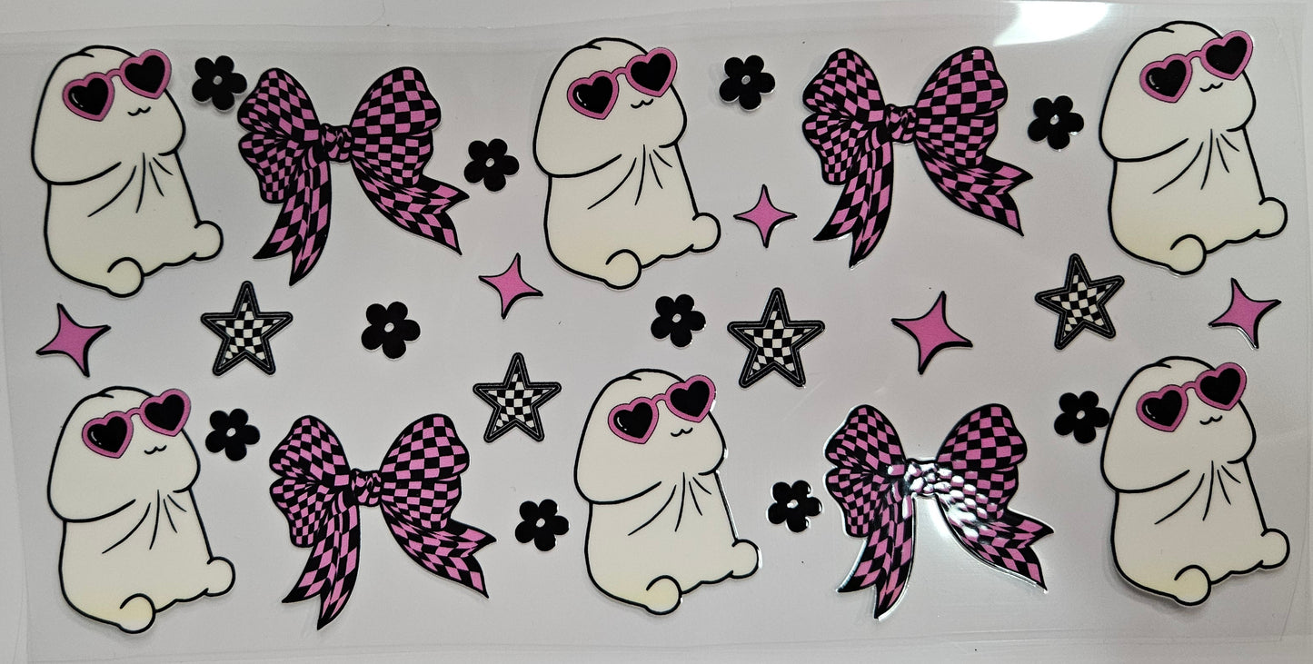 16/20 oz Wrap Little Richie / Pink Checkered Bows