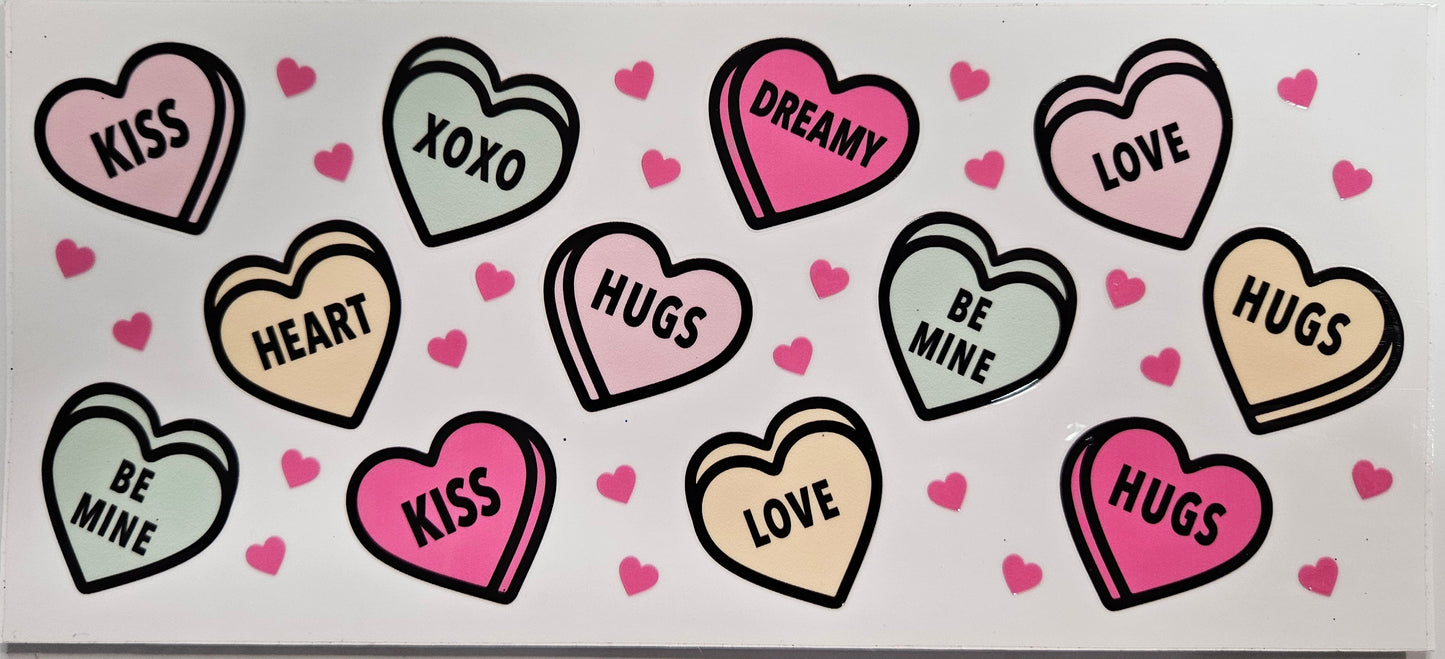 16/20 oz Wrap Valentine's Candy Hearts
