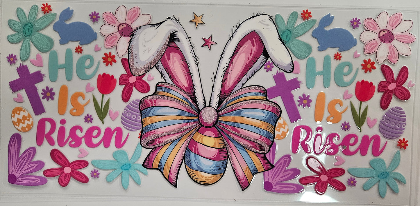 16/20 oz Wrap He is Risen Bunny Ears