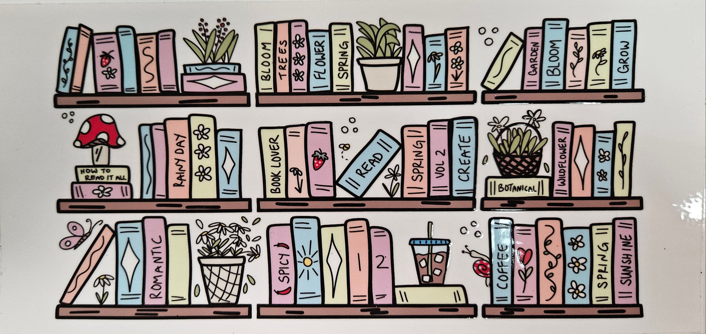 16/20 oz Wrap Cute Bookshelves