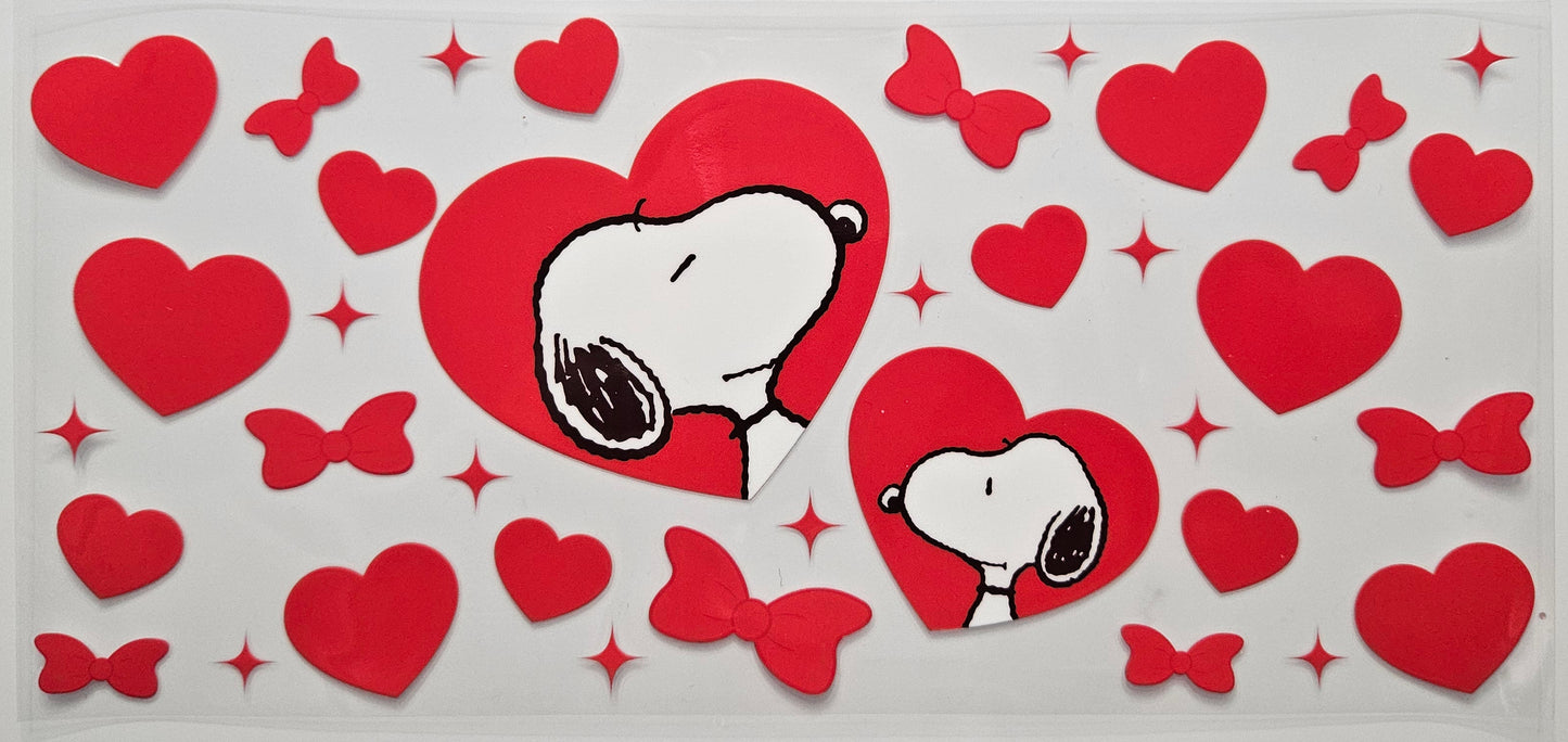 16/20 oz Wrap Snoopy Hearts