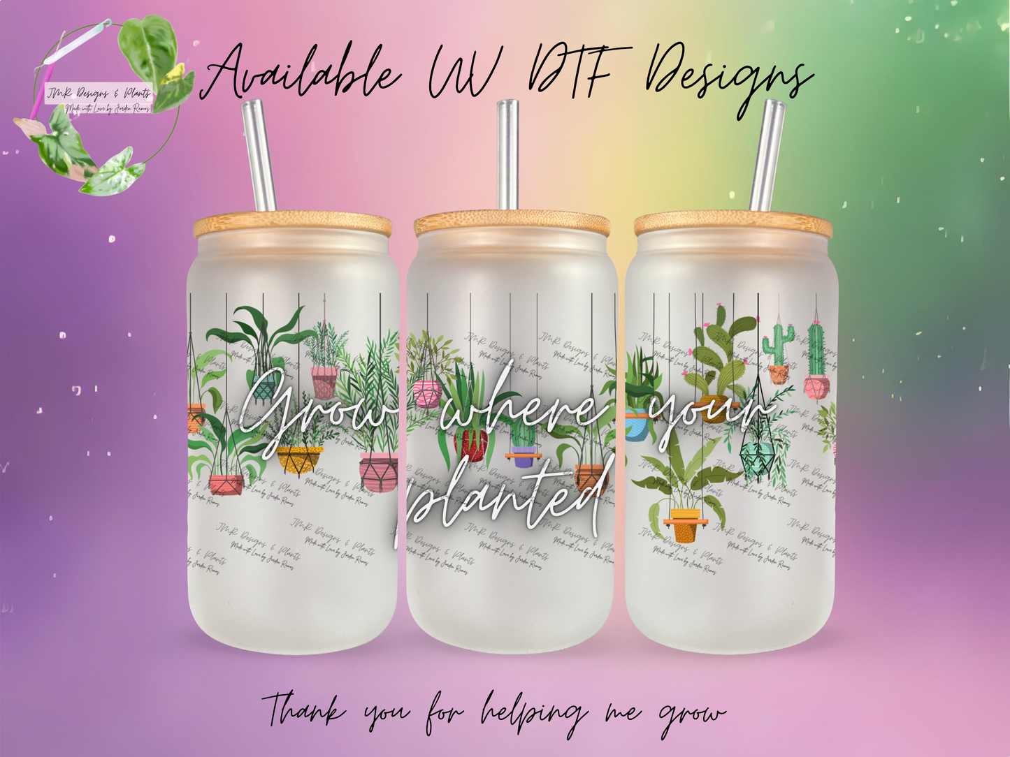 16/20 oz Wrap Grow Where Your Planted