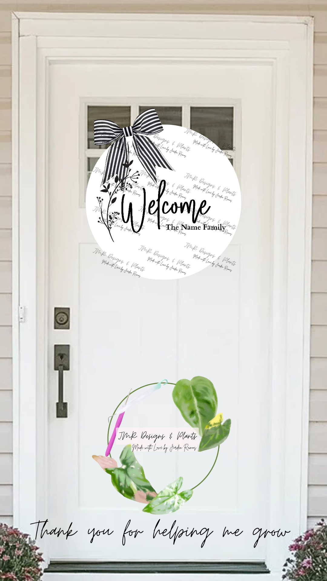 12"/14" Circle Welcome Sign Design Welcome The Family Name