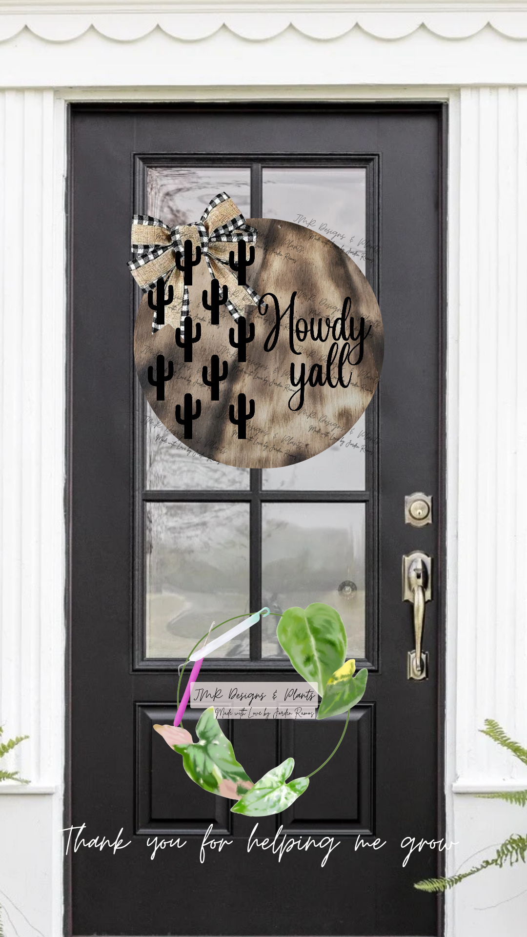 12"/14" Circle Sign Design Howdy Yall