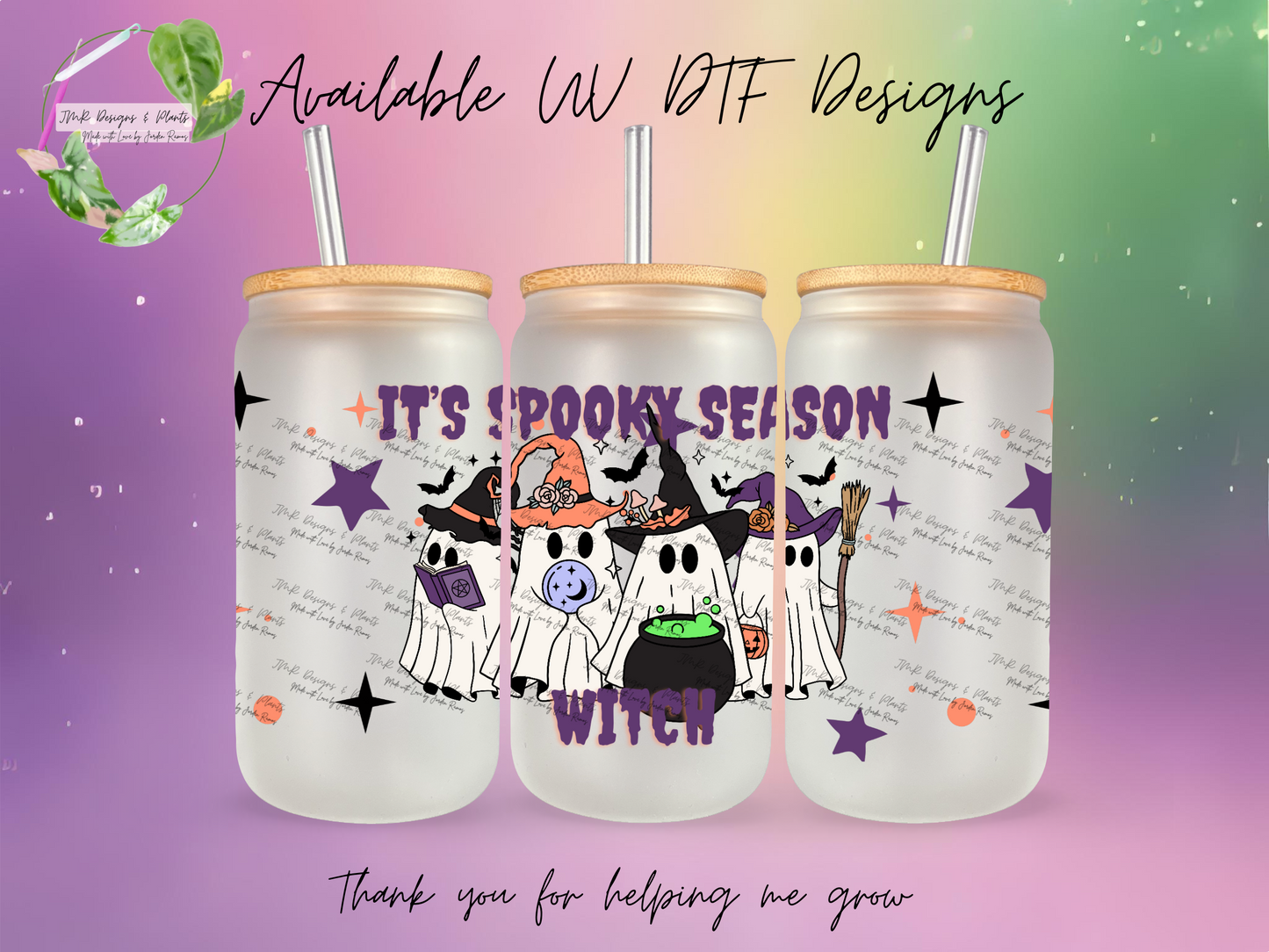 16/20 oz Wrap It's Spooky Season Witch Ghosts