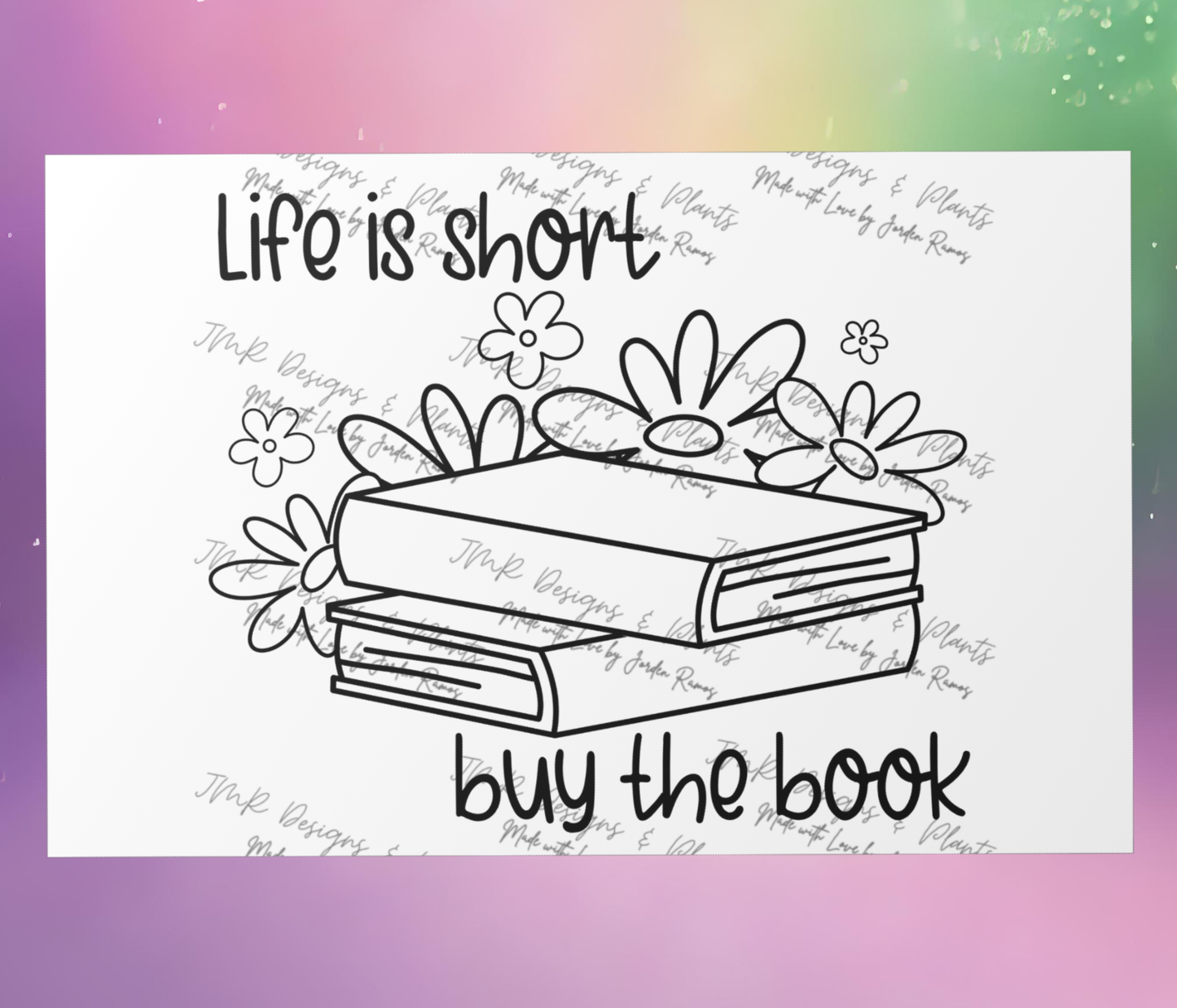 10"X8"/12"X8" Wall Decor Life is short, buy the book