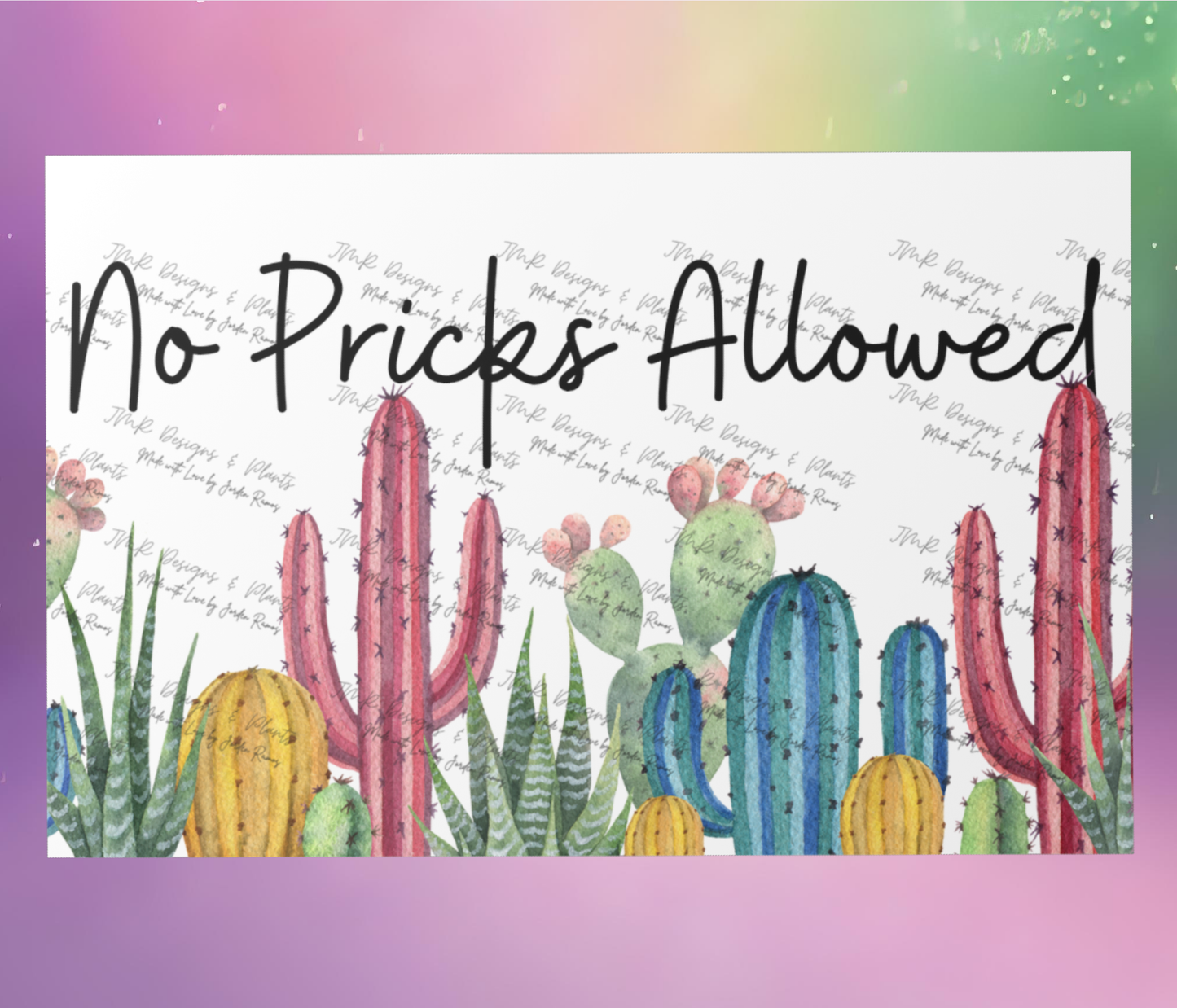 10"X8"/12"X8" Wall Decor No Pricks Allowed