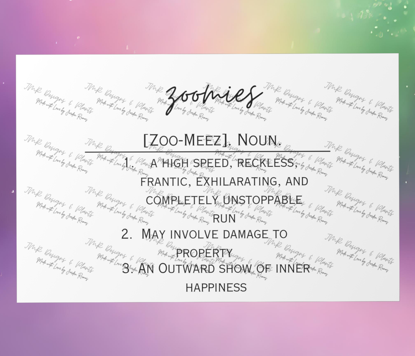 10"X8"/12"X8" Wall Decor Zoomies