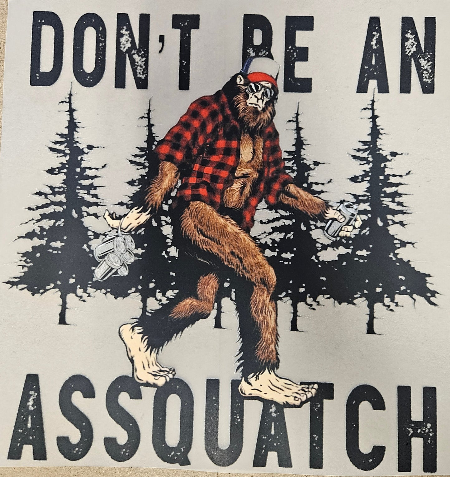 DTF Apparel Don't be an Assquatch