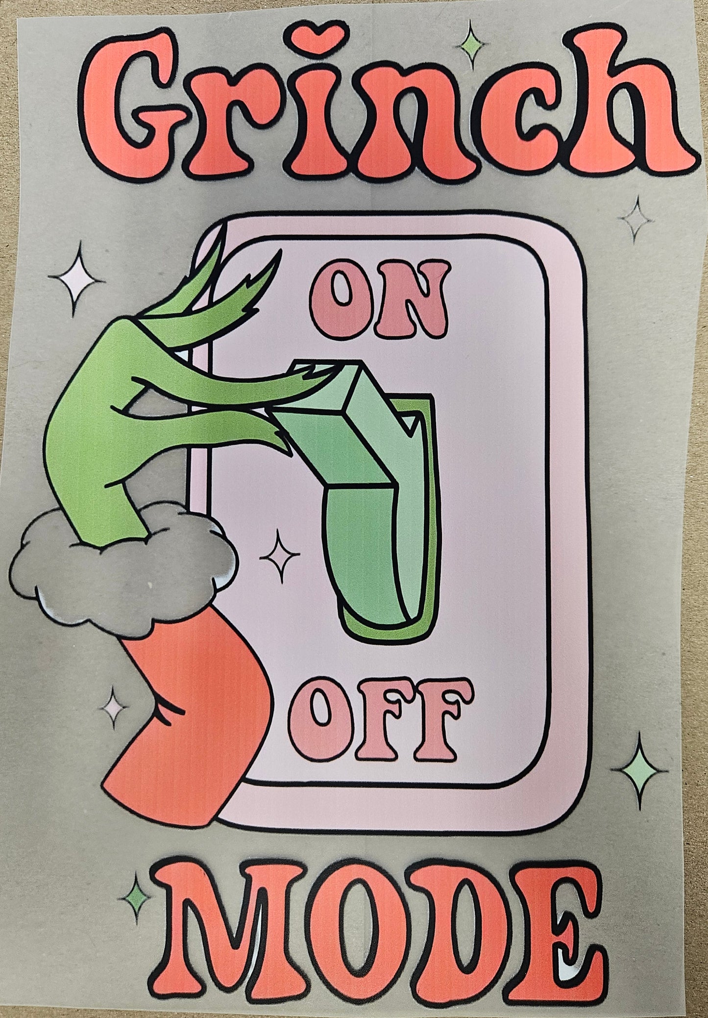 DTF Apparel Grinch Mode Pink