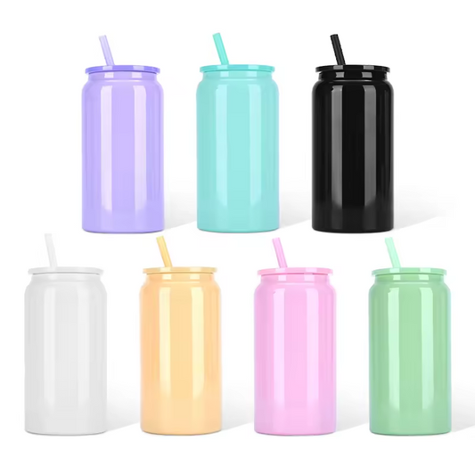 16 oz Coated Glossy Stainless Steel Tumbler