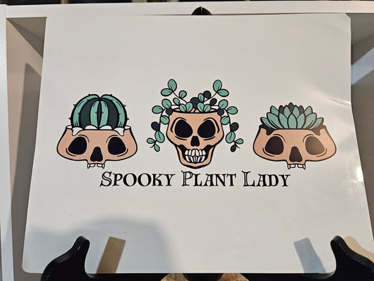 10"x8" Aluminum Sign "Spooky Plant Lady"