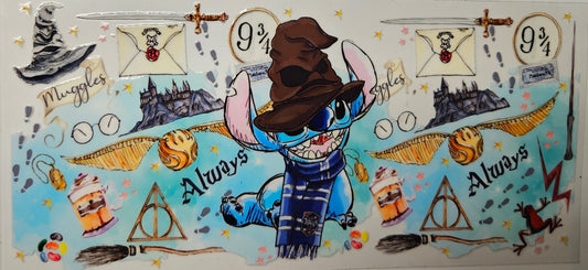 16 oz Wrap Watercolor Little Blue Man W/ Hat