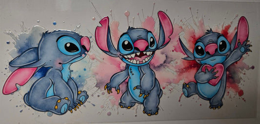 16 oz Wrap Watercolor Character Little Blue Man