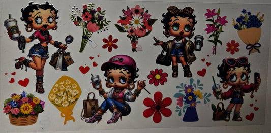 16 oz Wrap Character W/ Flowers
