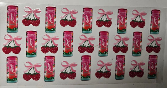 16 oz Wrap Energy Drink W/ Red Cherries