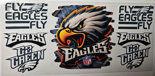 16 oz Wrap Eagles Go Green Football