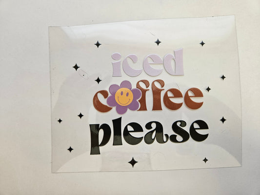 Decal Iced Coffee Please