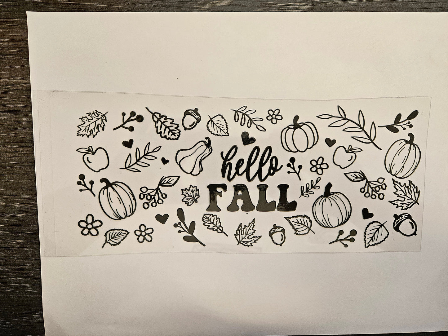 16 oz Wrap Hello Fall No color