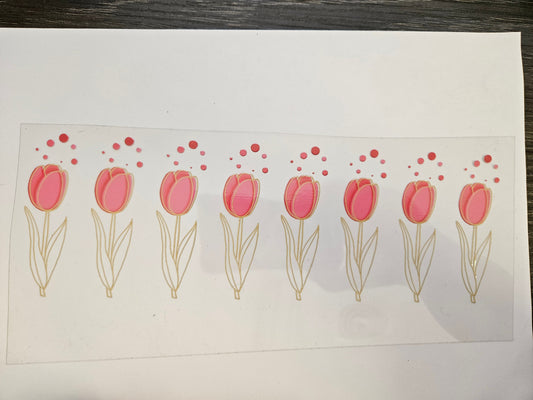 16 oz Wrap Pink Tulips