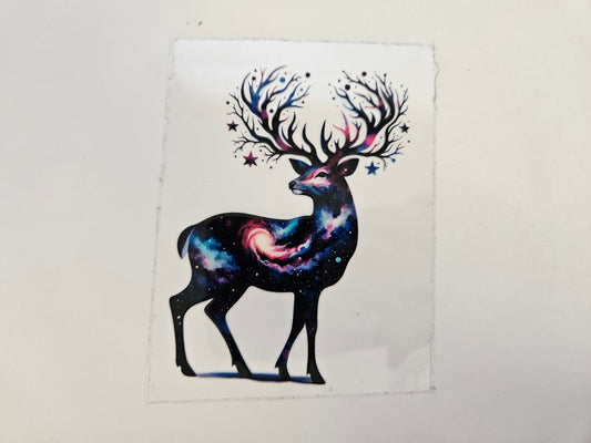 Decal Purple Galaxy Deer