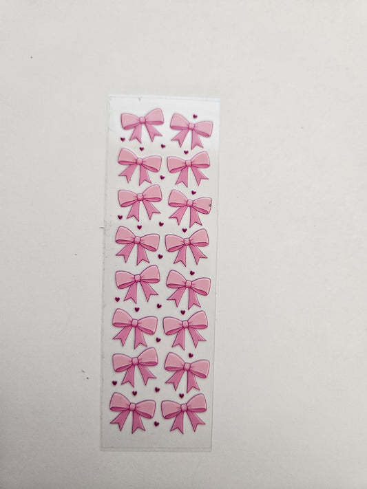 Pen/Bookmark Wrap Pink Bows