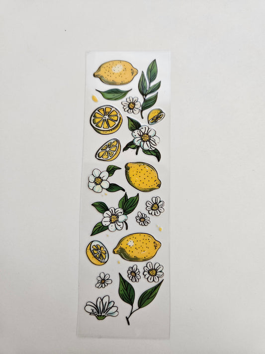 Pen/Bookmark Wrap Lemons and Flowers