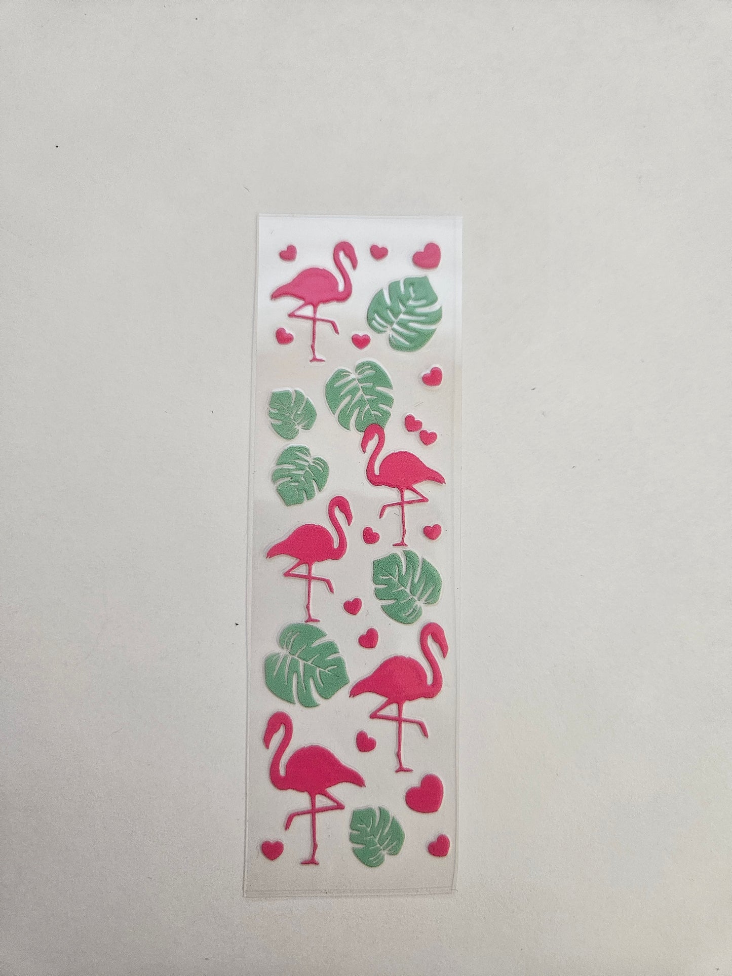 Pen/Bookmark Wrap Flamingo W/ Monstera Leaf