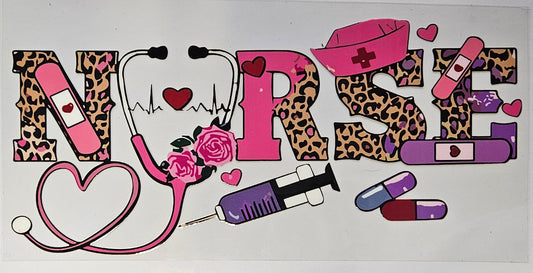 16 oz Wrap NURSE Leopard